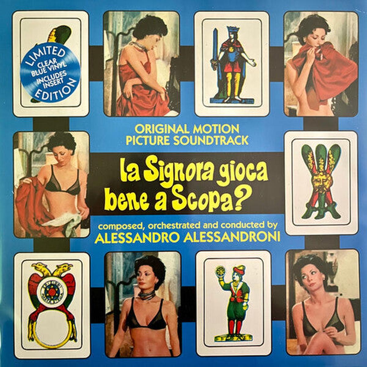 Alessandro Alessandroni: La Signora Gioca Bene A Scopa – Limited 140-Gram Transparent Blue Colored Vinyl – VINYL LP