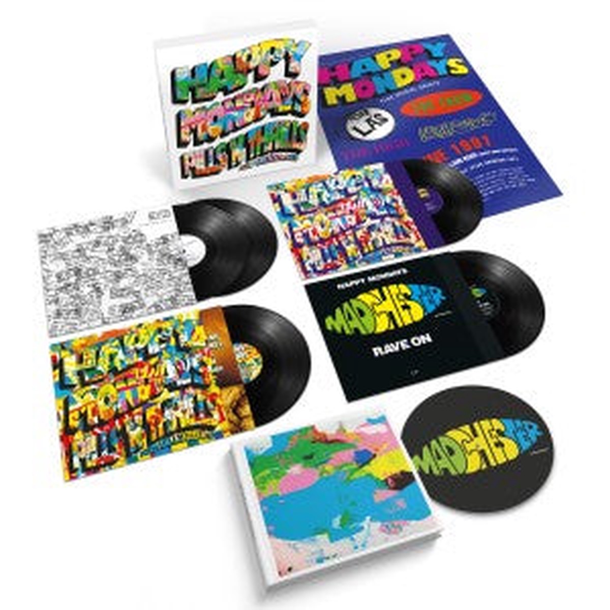 HAPPY MONDAYS – PILLS ‘N’ THRILLS & BELLYACHES : 5LP SET – LP