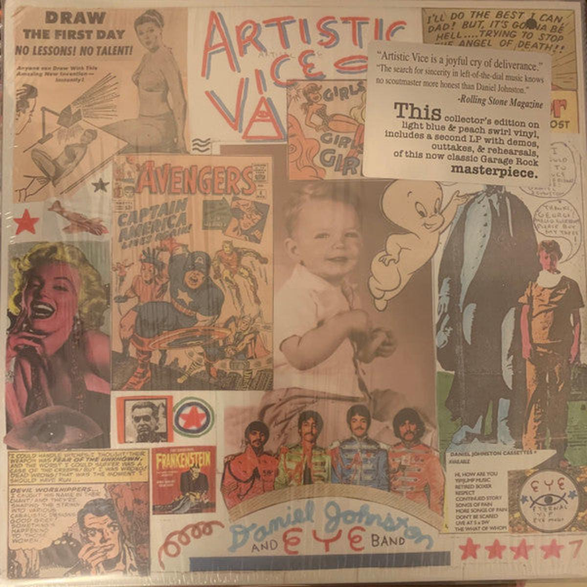 JOHNSTON DANIEL 8211 ARTISTIC VICE 2LP COLOURED 8211 LP
