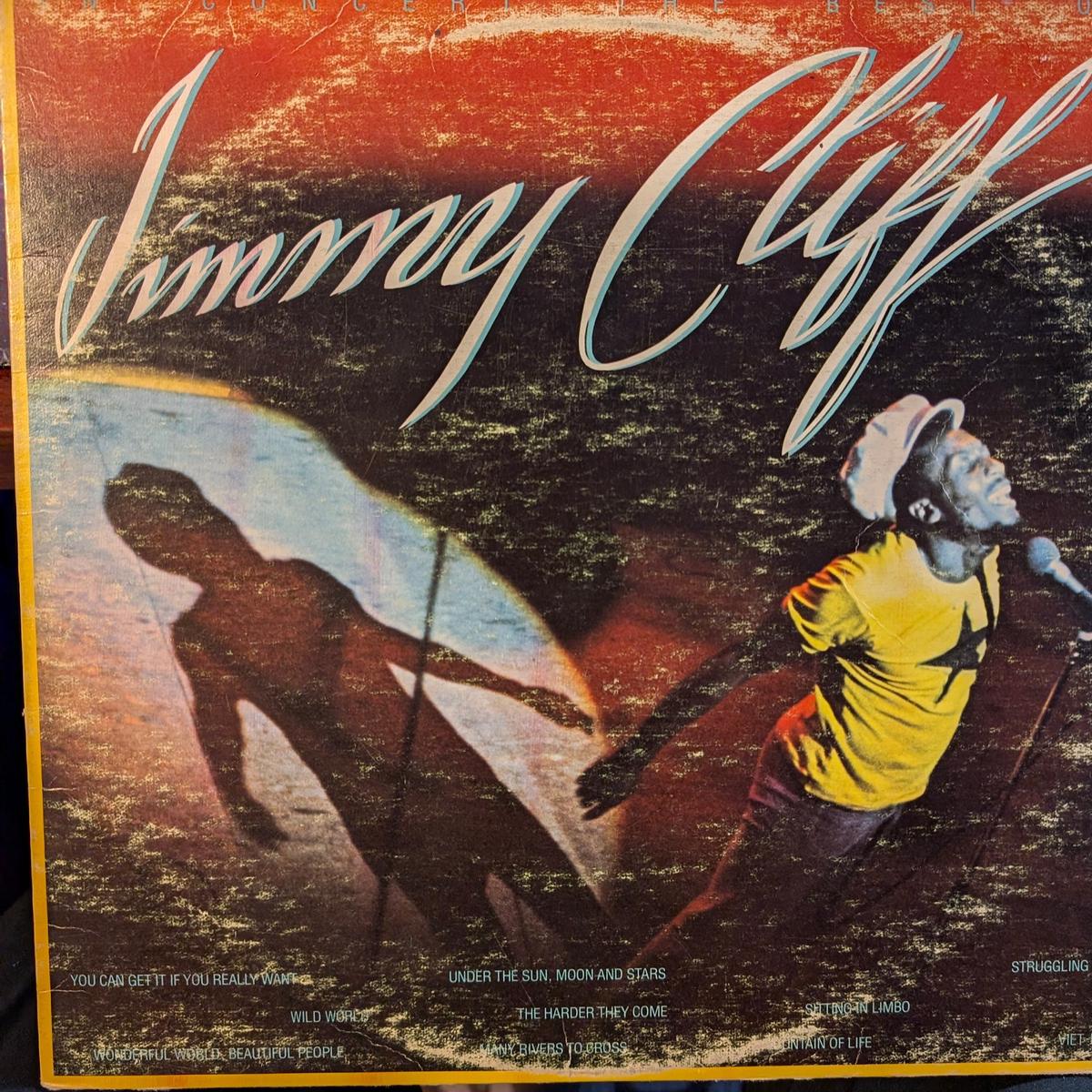 Jimmy Cliff In Concert: The Best of Jimmy Cliff (Reggae / Roots Reggae / Live Compilation, Vinyl LP) MS2256 Heavy ring Wear