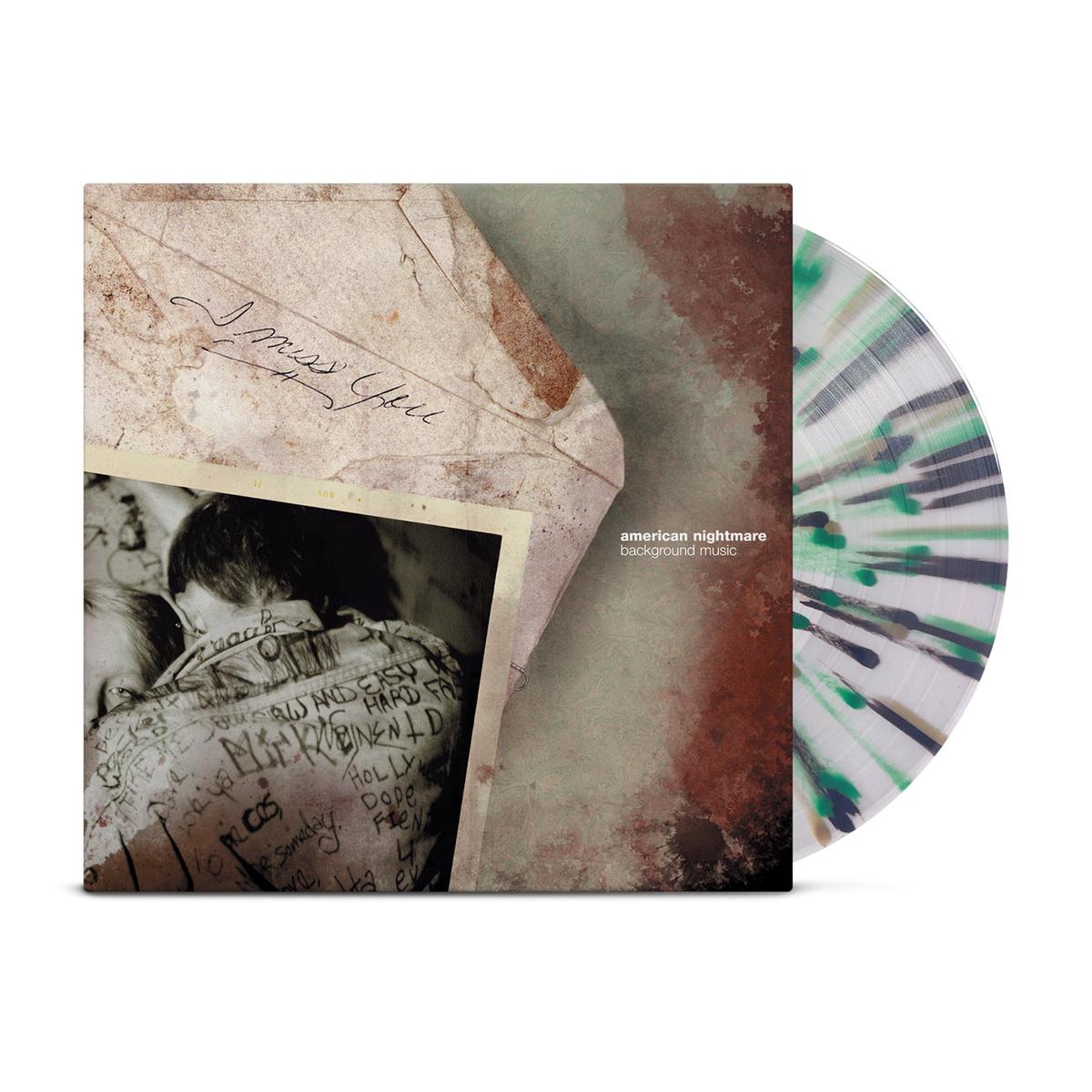 Background Music  Clear W/ Green, Gold, & Black Splatter Limited to 500