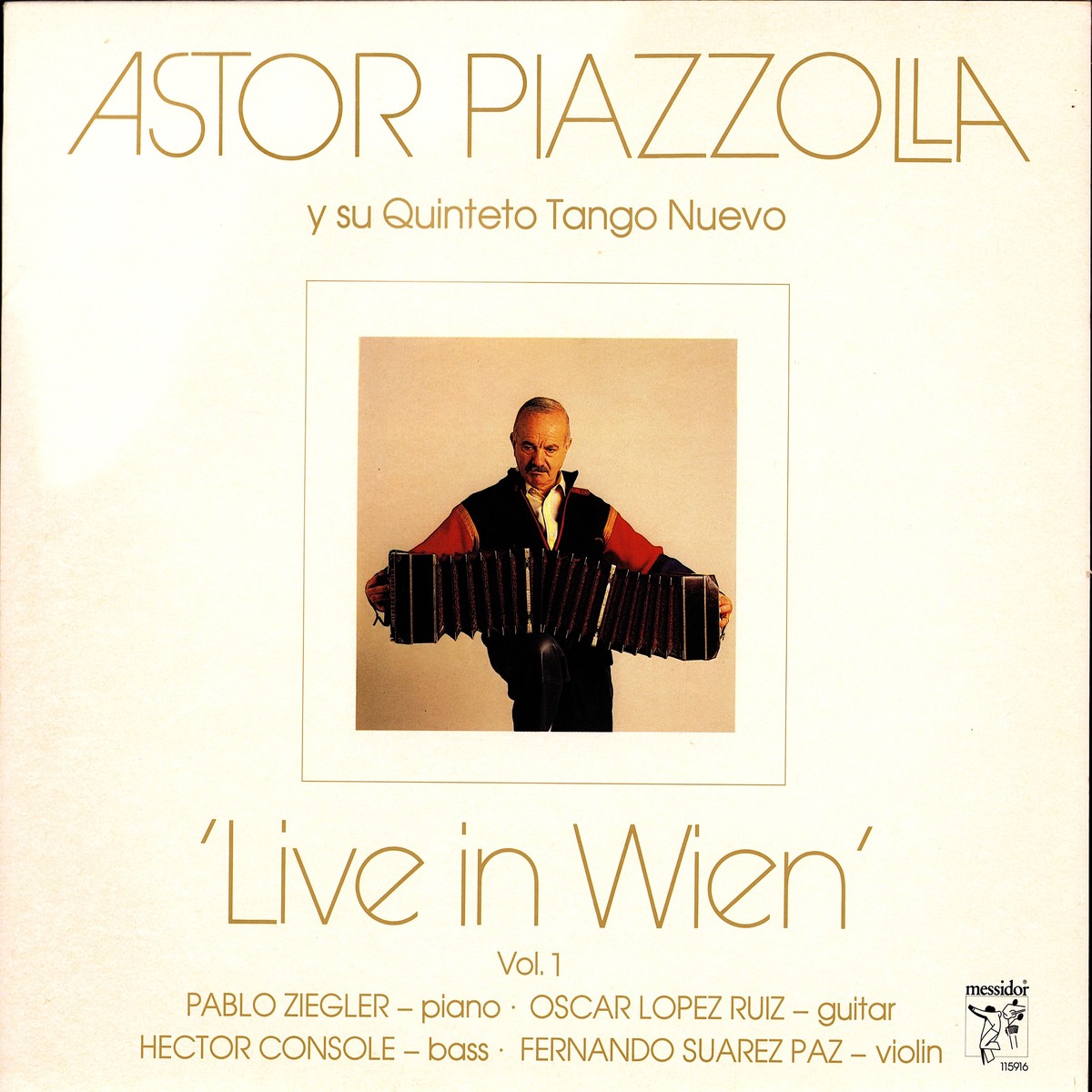 Astor Piazzolla Y Su Quinteto Tango Nuevo Live In Wien Vol. 1 (Vinyl LP)