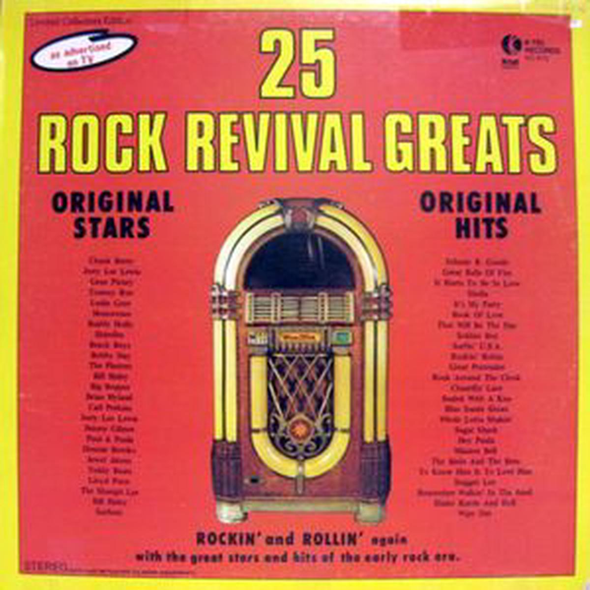 25 Rock Revival Greats -1972 - Surf, Rock & Roll, Rockabilly ( vinyl )